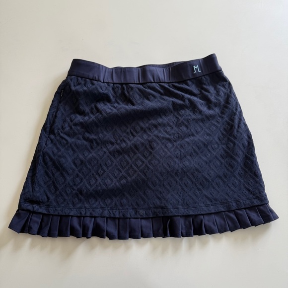 J. McLaughlin-Navy Skort-Pleated-Ruffle-Catalina Cloth-Tennis-Active-Size M - Picture 1 of 15